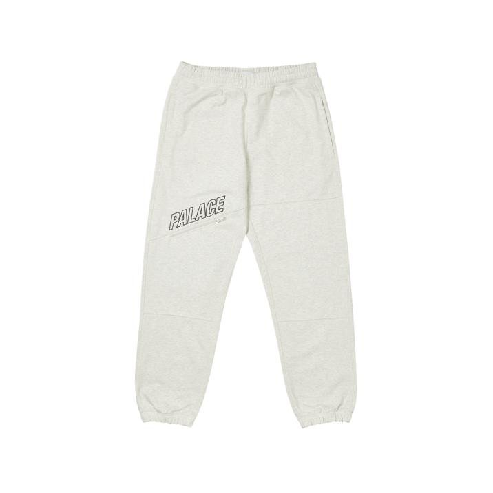SLANT ZIP JOGGER LIGHT GREY MARL