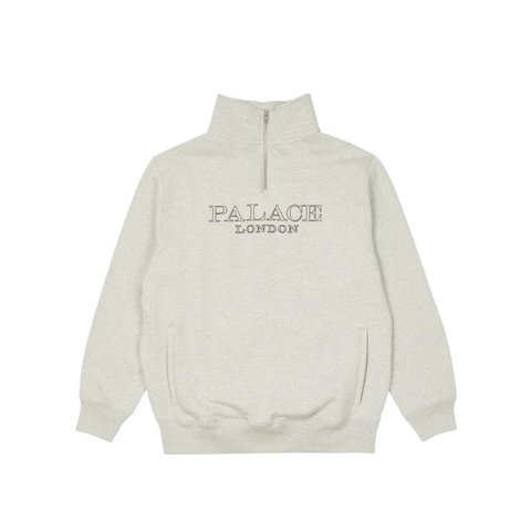 1/4 ZIP FUNNEL GREY MARL