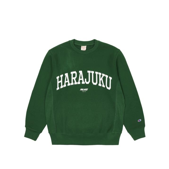 PALACE CHAMPION SHOP CREW TOKYO GREEN