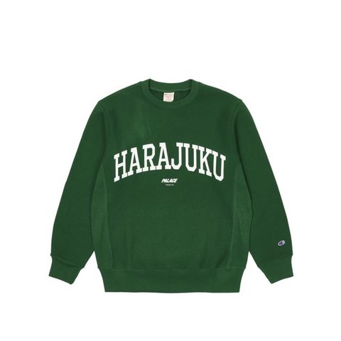 PALACE CHAMPION SHOP CREW TOKYO GREEN