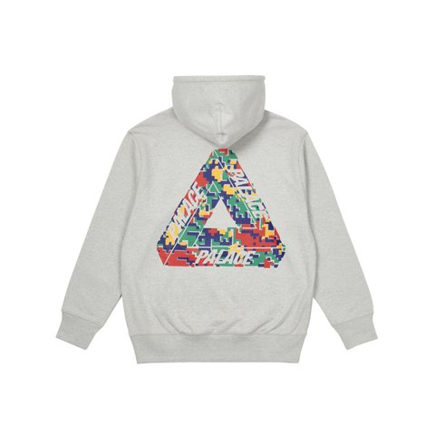 Palace TRI-DIGI HOOD GREY MARL - Colorway