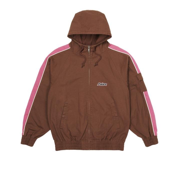 LOWERCASE HOODED COTTON JACKET BROWN / PINK