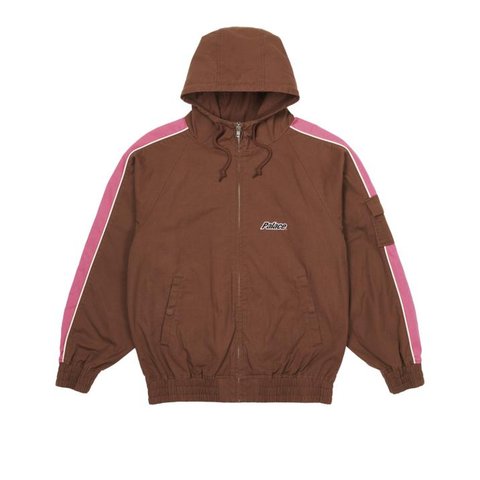 LOWERCASE HOODED COTTON JACKET BROWN / PINK