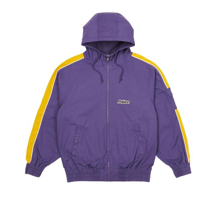 LOWERCASE HOODED COTTON JACKET PURPLE / YELLOW