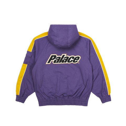 Palace LOWERCASE HOODED COTTON JACKET PURPLE / YELLOW - Colorway
