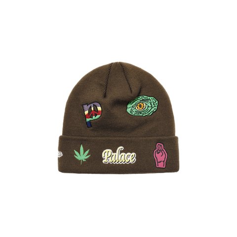 Palace PALACE NEW ERA JESUS BEANIE BROWN - Colorway