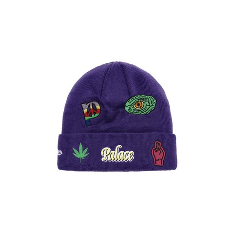 Palace PALACE NEW ERA JESUS BEANIE PURPLE - Colorway