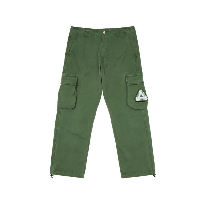 GARMENT DYED CARGO TROUSERS OLIVE