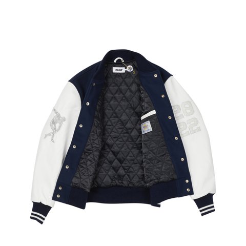 Palace GREEK VARSITY JACKET BLUE - Colorway
