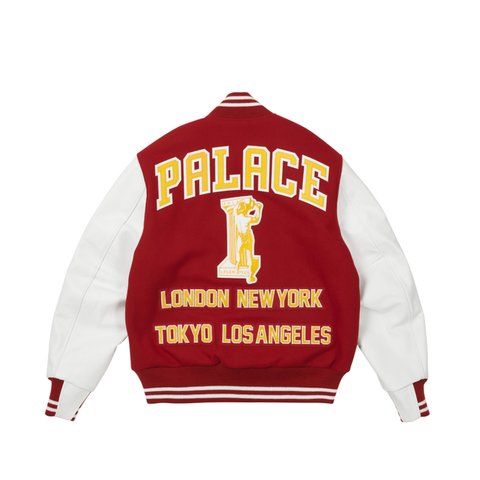 Palace GREEK VARSITY JACKET RED - Colorway