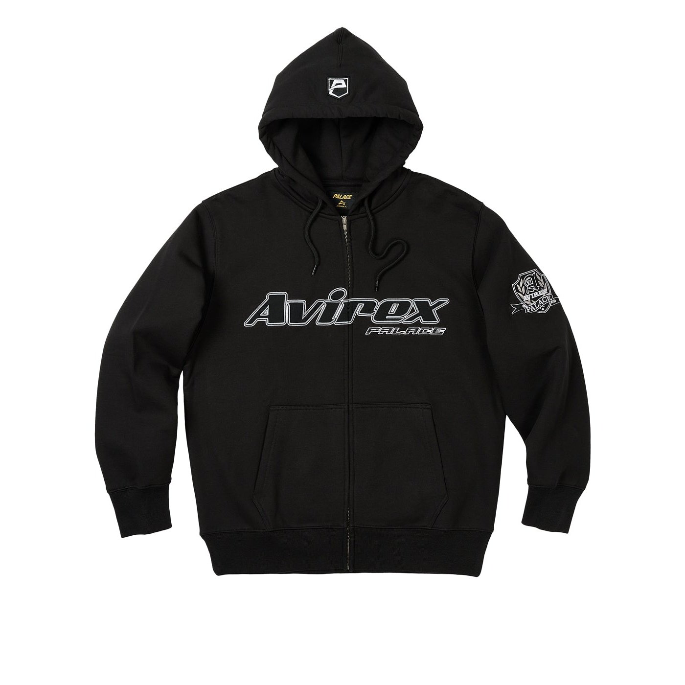 PALACE AVIREX ZIP HOOD BLACK
