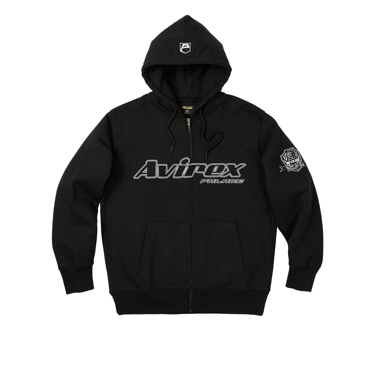 Palace PALACE AVIREX ZIP HOOD BLACK (Autumn 2023) - €168.00