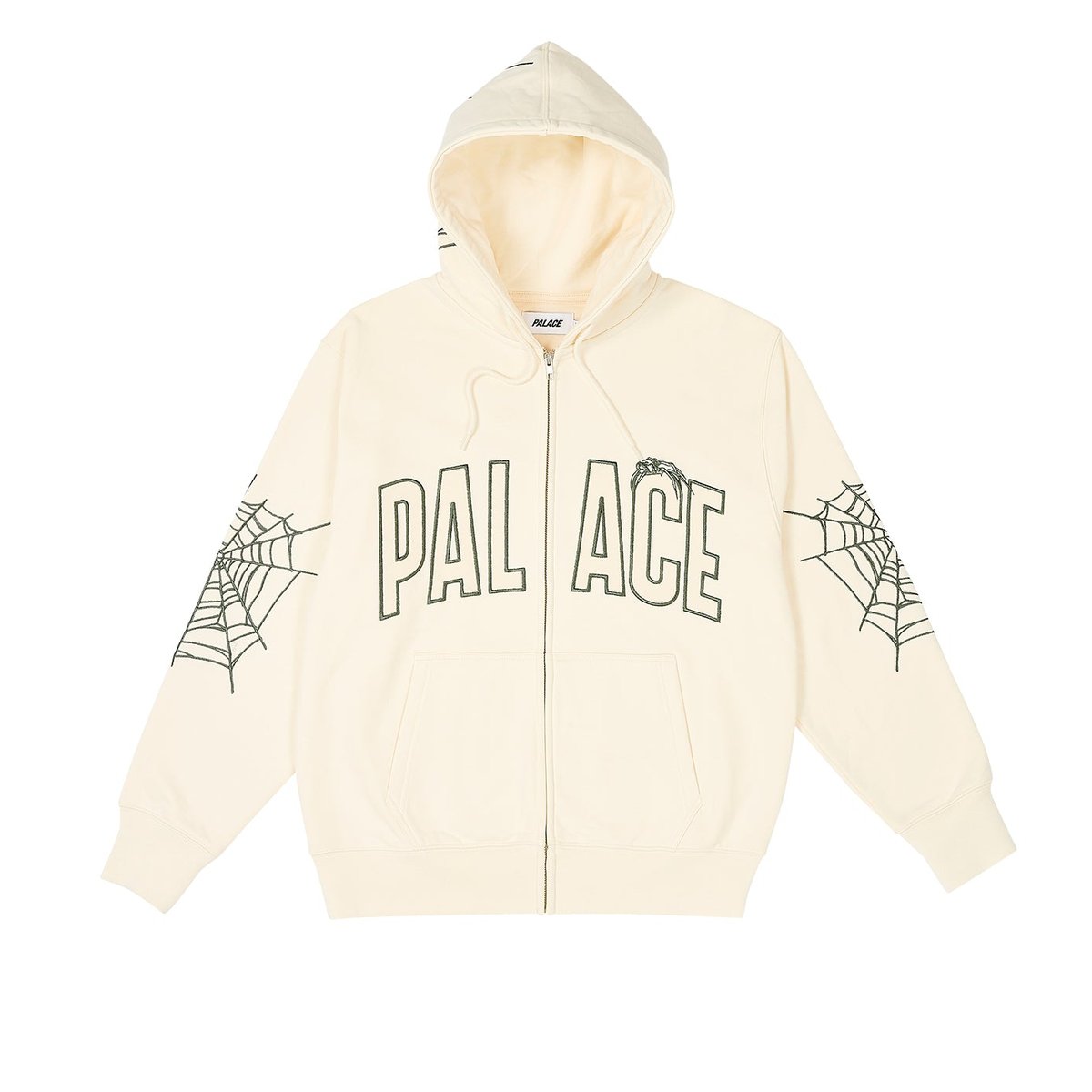 Palace SPIDER ZIP HOOD SOFT WHITE (Autumn 2023) - €168.00