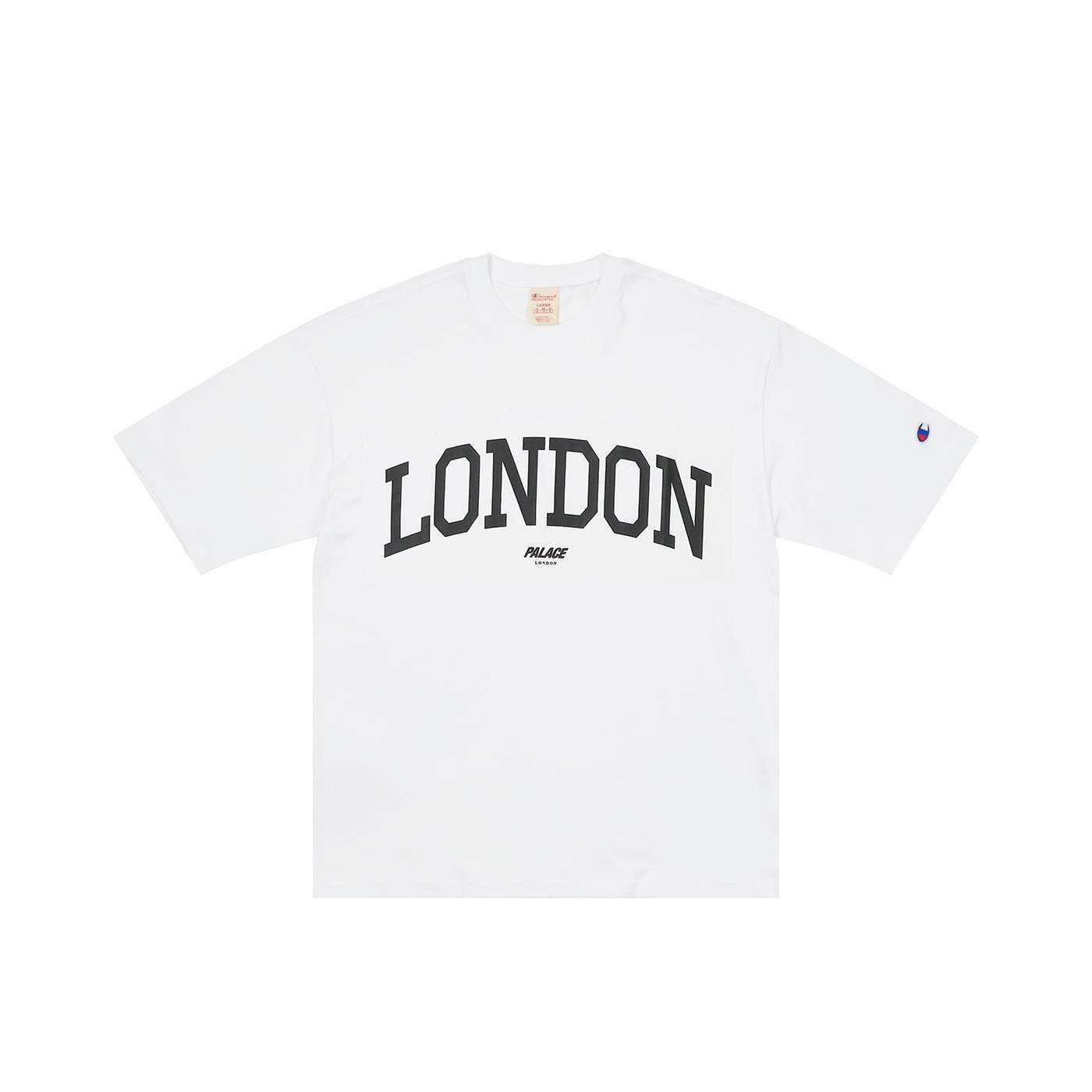 PALACE CHAMPION SHOP T-SHIRT LONDON WHITE