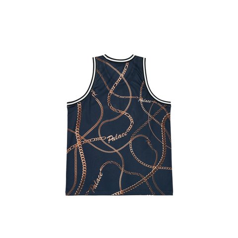 Palace CHAIN BASKETBALL VEST NAVY - Colorway