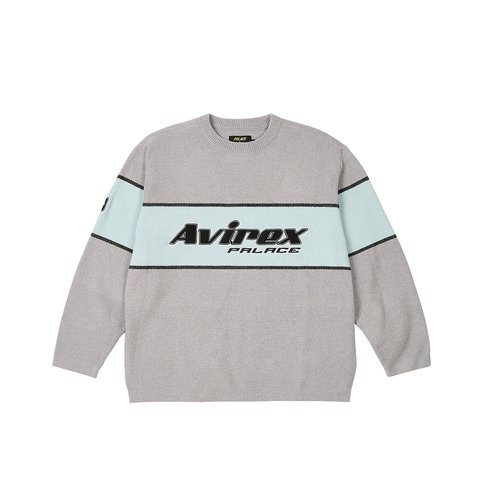 Palace PALACE AVIREX CHENILLE KNIT GREY - €158.00