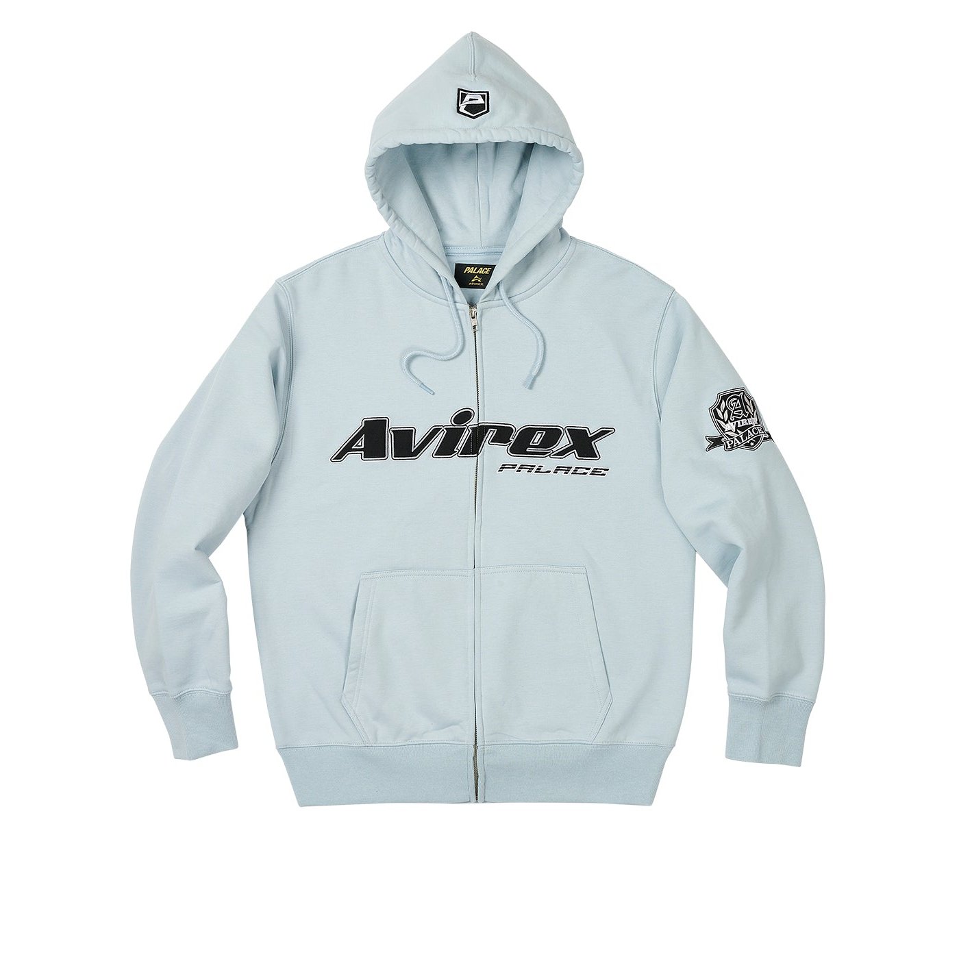 PALACE AVIREX ZIP HOOD CHILL BLUE