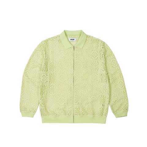 Palace CROCHET ZIP LONGSLEEVE POLO LIME - €168.00