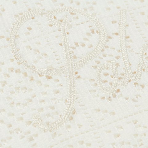 Palace CROCHET ZIP LONGSLEEVE POLO WHITE - Colorway