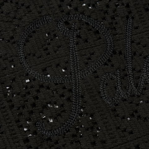 Palace CROCHET ZIP LONGSLEEVE POLO BLACK - Colorway