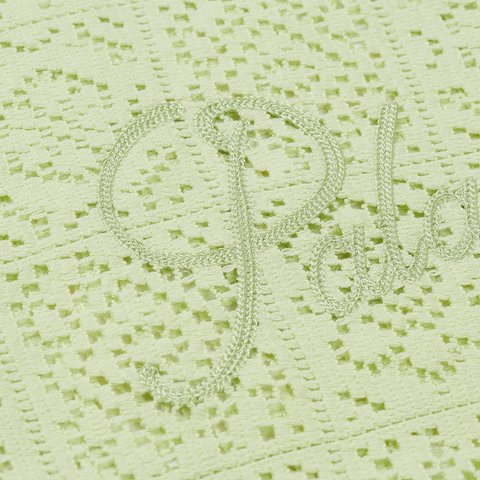 Palace CROCHET ZIP LONGSLEEVE POLO LIME - Colorway