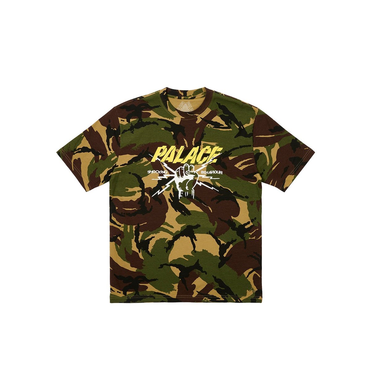 Palace SHOCKING BEHAVIOUR T-SHIRT WOODLAND CAMO (Autumn 2023) - €48.00