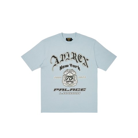 PALACE AVIREX T-SHIRT CHILL BLUE