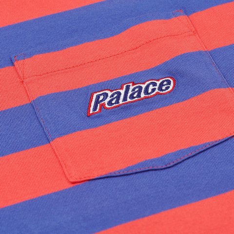 Palace BLOCK STRIPE T-SHIRT NAVY - Colorway