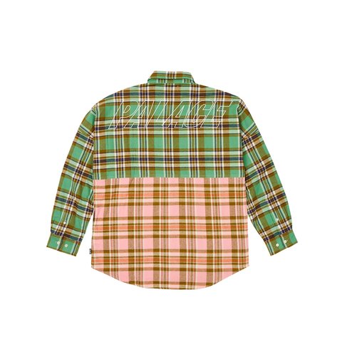 Palace CHECKMATE DROP SHOULDER SHIRT GREEN - Colorway