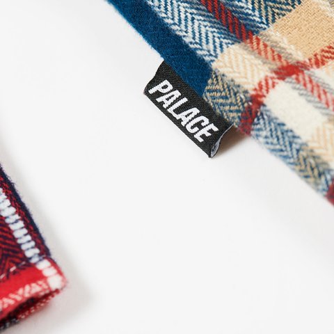 Palace CHECKMATE DROP SHOULDER SHIRT RED - Colorway