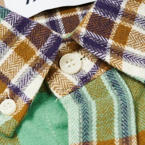 Palace CHECKMATE DROP SHOULDER SHIRT GREEN - Colorway