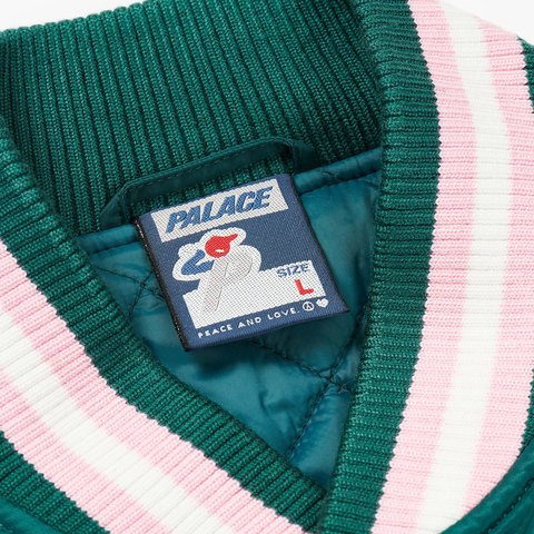 Palace SATIN THE ARENA JACKET GREEN - Colorway