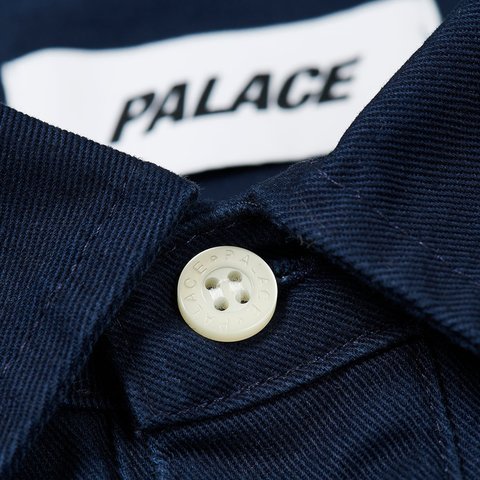 Palace OLD ENGLISH OVERSHIRT NAVY - Colorway