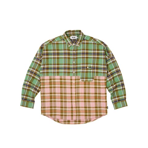 Palace CHECKMATE DROP SHOULDER SHIRT GREEN - Colorway