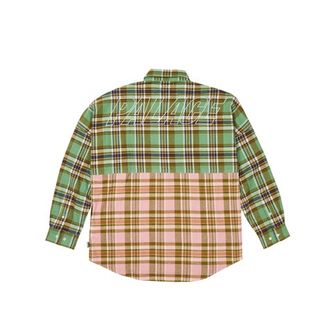 Palace CHECKMATE DROP SHOULDER SHIRT GREEN - Colorway