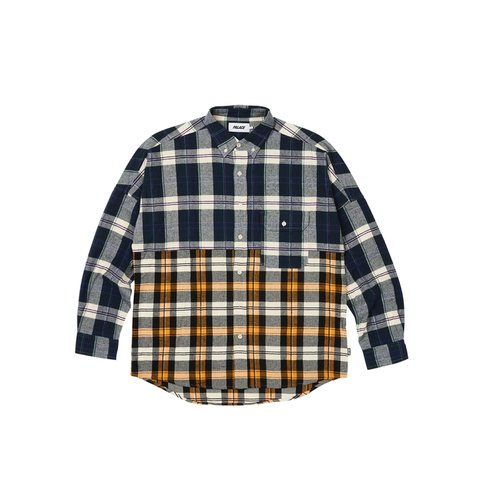 Palace CHECKMATE DROP SHOULDER SHIRT NAVY - Colorway