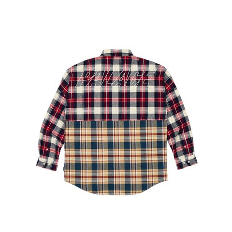 Palace CHECKMATE DROP SHOULDER SHIRT RED - Colorway