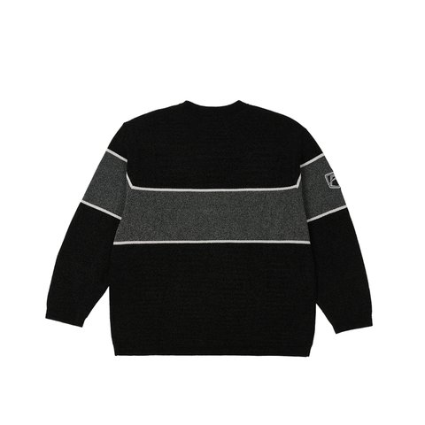 Palace PALACE AVIREX CHENILLE KNIT BLACK - Colorway