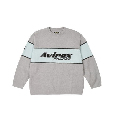 Palace PALACE AVIREX CHENILLE KNIT GREY - Colorway