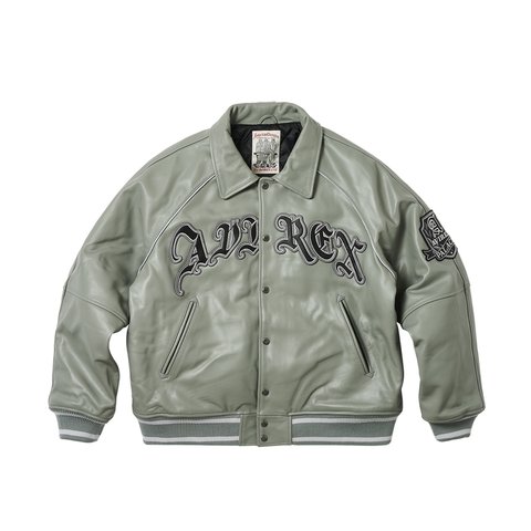 Palace PALACE AVIREX LEATHER JACKET GREY - Colorway