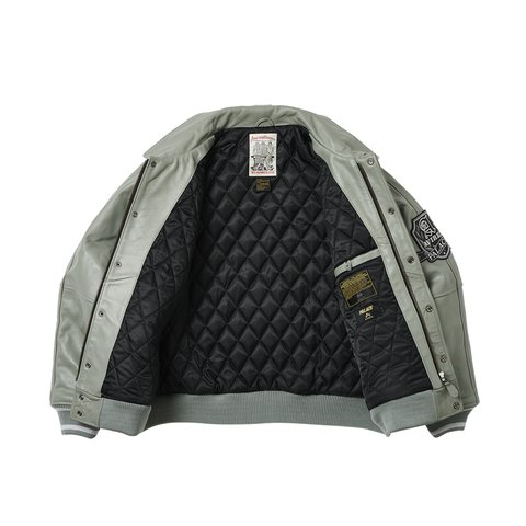 Palace PALACE AVIREX LEATHER JACKET GREY - Colorway