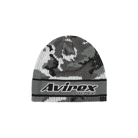 Palace PALACE AVIREX NEIN CUFF BEANIE GREY MARL - Colorway