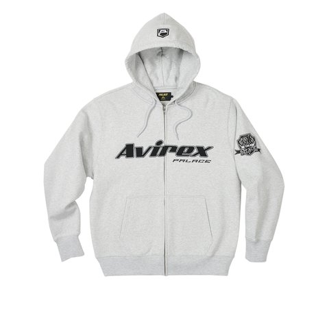 Palace PALACE AVIREX ZIP HOOD GREY MARL - Colorway
