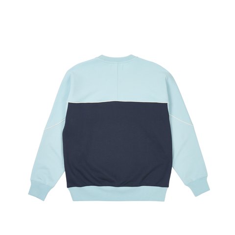 Palace PIPED CREW CRYSTALISED BLUE - Colorway