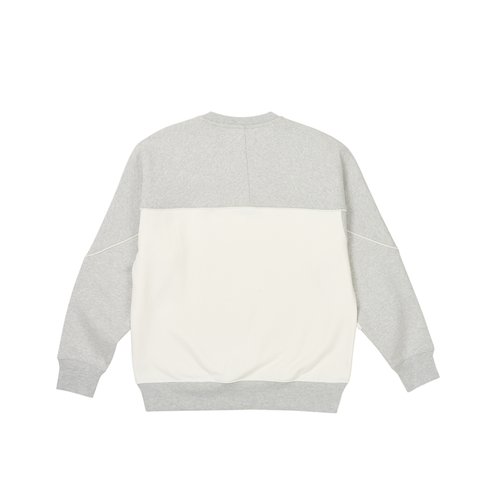 Palace PIPED CREW GREY MARL - Colorway