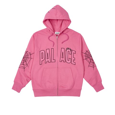 Palace SPIDER ZIP HOOD SHOCK PINK - Colorway