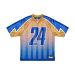 MESHY STRIPE JERSEY BLUE / GOLD