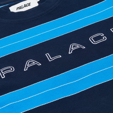 Palace RELAX STRIPE CREW NAVY - Colorway