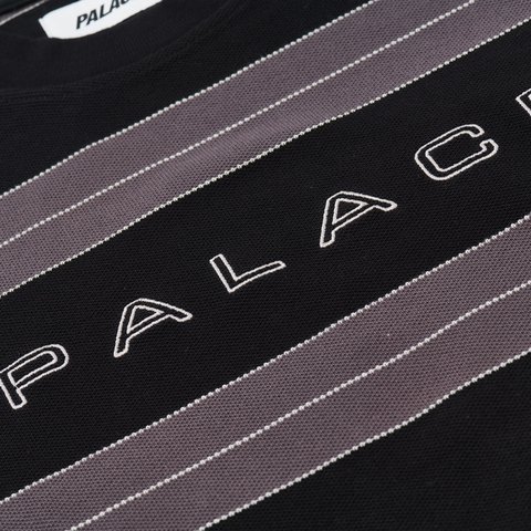 Palace RELAX STRIPE CREW BLACK - Colorway