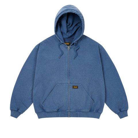 Palace TRIPLE STITCH ZIP HOOD PIGMENT NAVY - $178.00